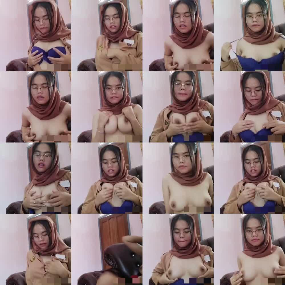 Abg Hijab pramuka bikin video Sange